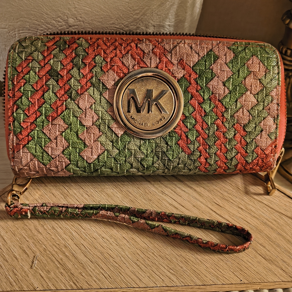 Michael Kors Multicolor Woven Wristlet